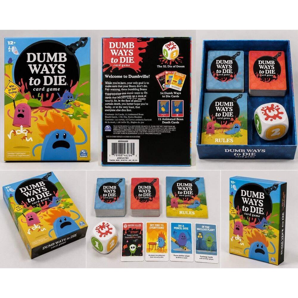 Dumb Ways to Die Card Game Spin Master Family Party Game Ages 12+
